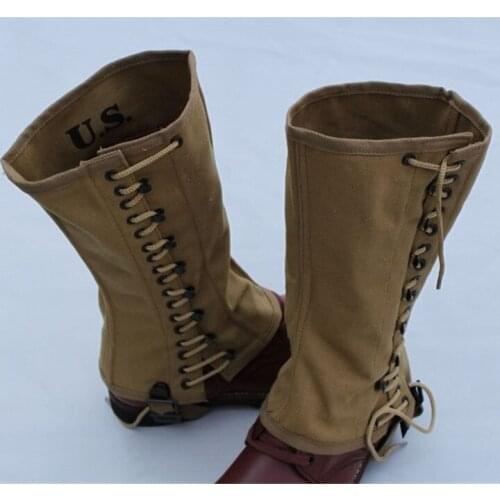 WWII WW2 US Army Canvas Leg Wrappings Leggings Gaiters Halloween Cosplay Movie leg wrappings Prop Gift