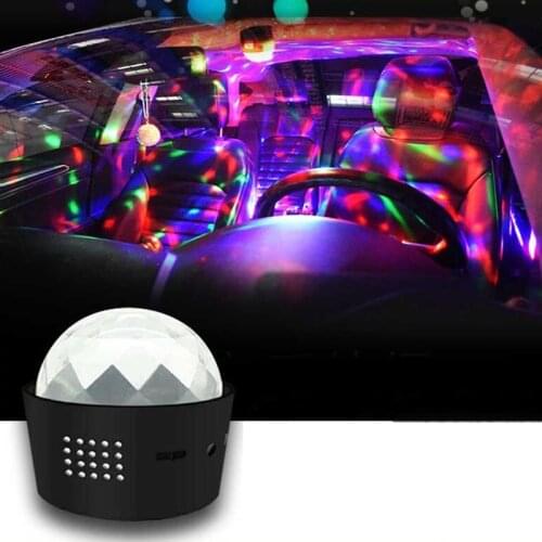 Mini Party Stage Light 3W LED Stage Light USB Powered Multicolor Disco Ball Magic Effect Lamp for Christmas Birthday KTV Bar