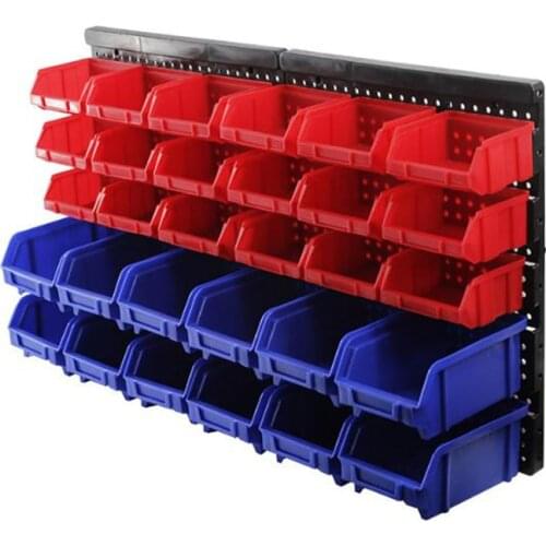 New Wall-mounted Box Tool Parts Garage Unit Shelving Organiser Antistatic Plastic Tool Parts Case ABS Thickened Bin Storage