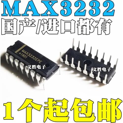 New and original MAX3232CPE MAX3232EPE DIP16 RS-232 RS - 232 transceiver MAX3232 chip into the DIP - 16, RS - 232 transceiver IC