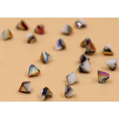 Wholesale 6mm 100pcs Triangle Austria Crystal Beads For Jewelry Making DIY Handmade Bracelet