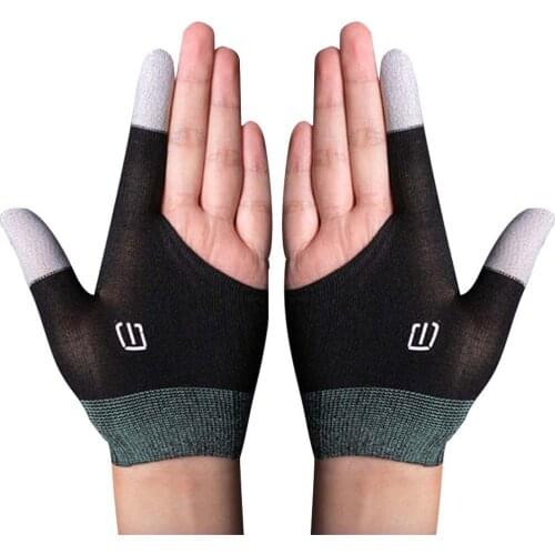 2pcs Mobile Game Gaming Gloves For Gamer Sweatproof Anti-slip Touch Screen Finger Sleeve Breathable Mobile Gaming Gloves