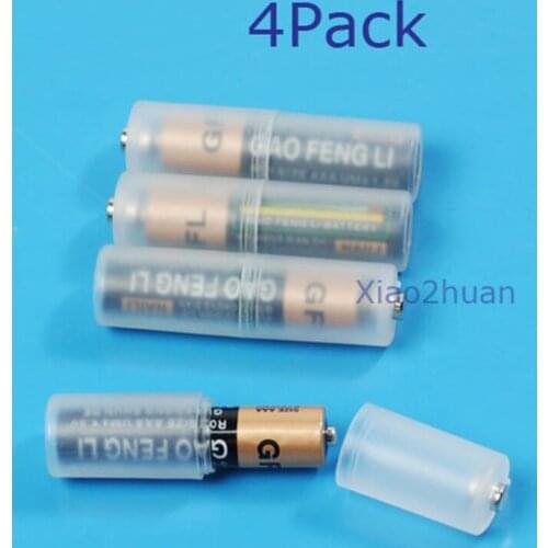 4X Battery Adapter Convertor Size AAA R03 to AA LR6 + Plastic Box H054