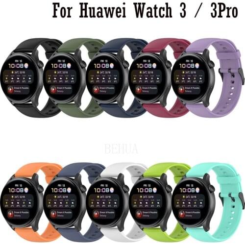 Strap For Huawei Watch 3 3 pro / 2 pro Original Smart WristBand Wriststrap For Huawei GT 2 46mm Silicone 22mm WatchBand Bracelet