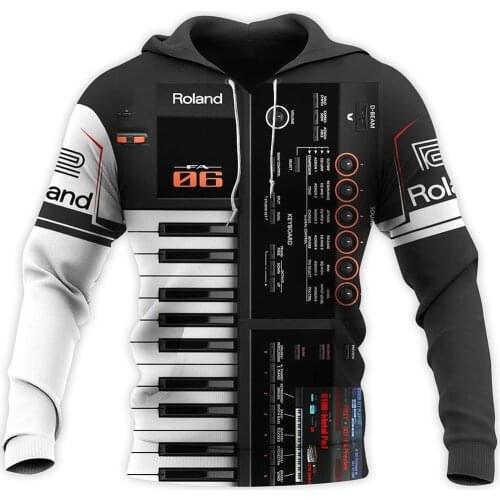 ROLAND Piano Music Art 3D All Over Printed Shirts Fashion Autumn Sweatshirt Men Women Casual Harajuku Hoodies Z022
