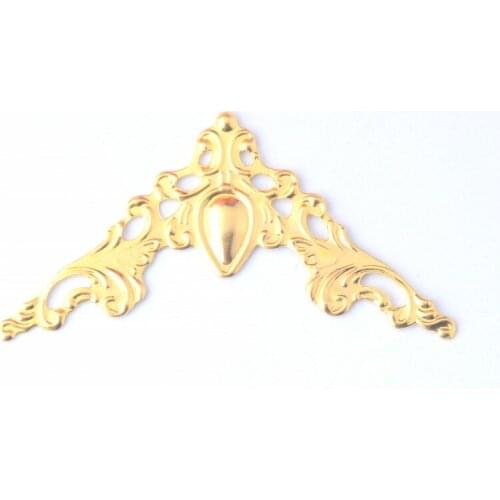 MIAOCHI 50Pcs Photo Album Angle Pressure Angle Corner Protector Protects Gold Color Metal Bag Angle 4.1cm