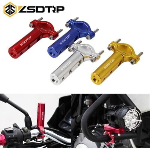 ZSDTRP Universal Motorcycle Light Expansion Bracket Rear View Handlebar Mirror Mount Adapter Phone Holder Stand