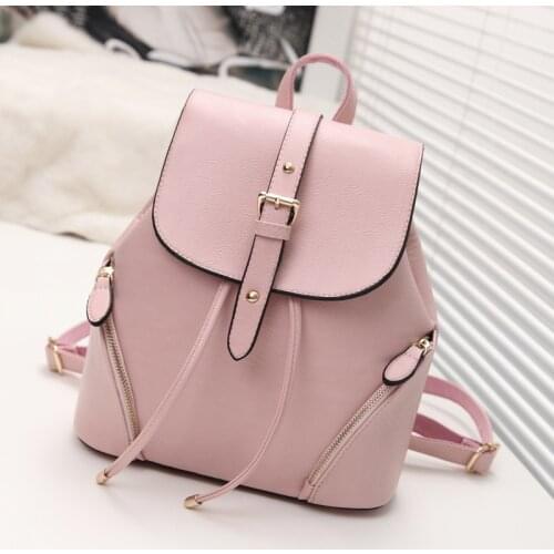 PU Waterproof Backpack Women Bags School Bags For Teenage Girls Anti Theft Backpack Woman Pink Crossbody Bags For Women Preppy