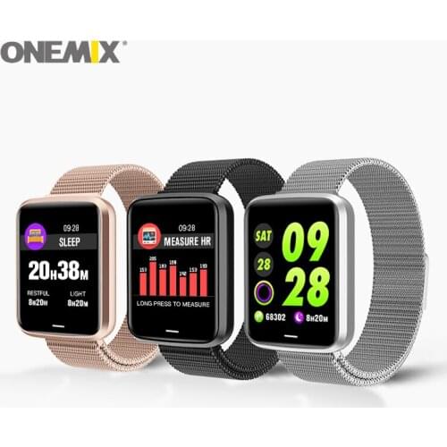 ONEMIX Smart Watch Women Men For Android IOS Electronics Smart Clock Silicone Strap Hours Fitness Tracker Bluetooth Wristband