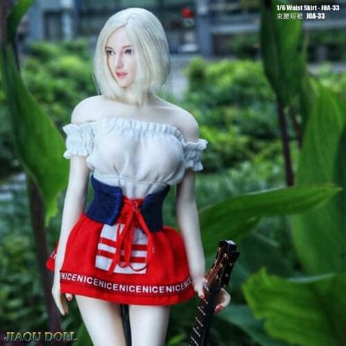 Female 1/6 Tube Top Skirt Clothes JOA-33 Fit 12'' PH TBL Action Figure Movable Slim Doll Body Cute Girls Skirt