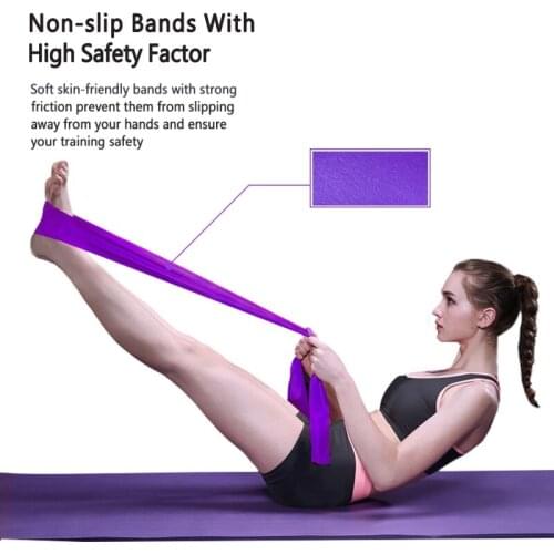 Women Elastic Yoga Pilates Stretch Resistance Long Exercise Fitness Band Belt Fitness Bands Fitness Exercise Gym Rope
