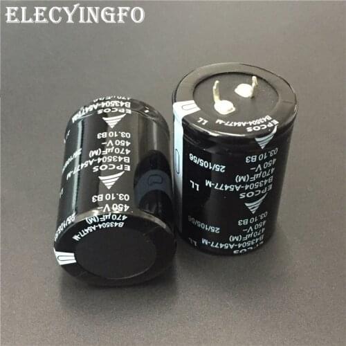 10pcs 470uF 450V470UF EPCOS B43504 Series 35x50mm 450V470uF Low ESR Long Life PSU Aluminum Electrolytic capacitor