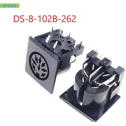 100 pcs Din Connector Receptacle Circular Female Right Angle PCB Solder Sockets Solder Tin Power contact