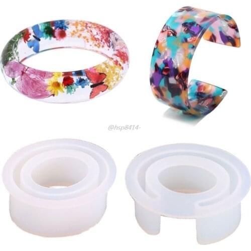 2Pcs Large Size Open Cuff Silicone Mold Jewelry Making Wide Bracelet Bangle DIY Resin Casting Mould Jewelry Tools