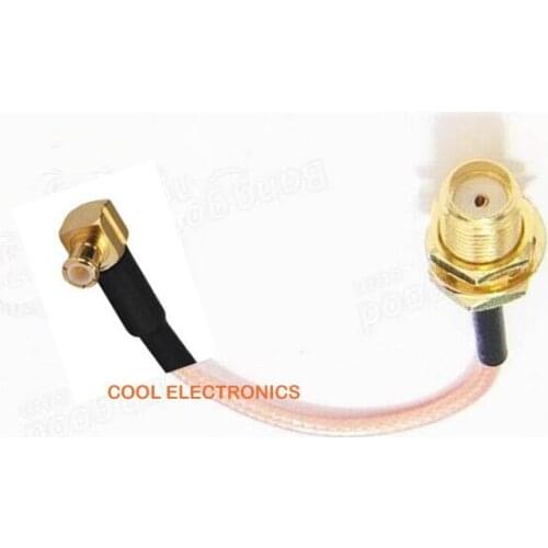 20PCS Right Angle MCX Male to SMA Plug Jack Adapter Connector RG316 Cable 15cm 6 inch