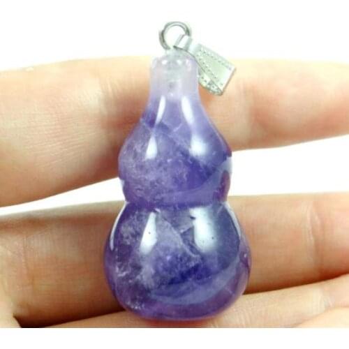 2020natural stone Opal tiger eye amethyst Quartz Crystal hand-carved gourd pendants for diy jewelry making Necklaces Accessories