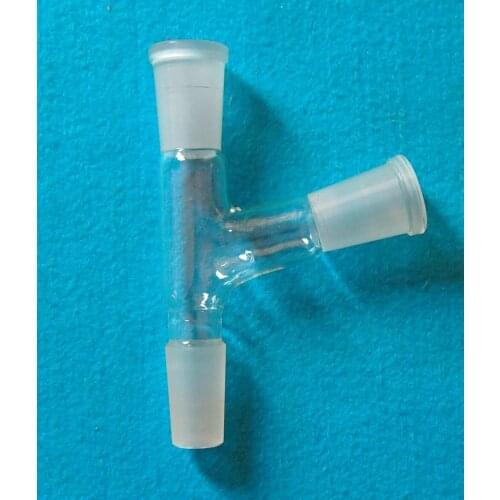 24/40,3-Way Glass Adapter,105 Bent,Distillation Head,Laboratory Glassware