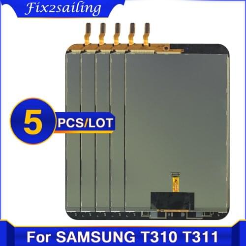 5 Piece/lot LCD Assembly Replacement For Samsung Galaxy Tab 3 8.0'' SM-T310 SM-T311 LCD Display Touch Screen T310 WIFI /T311 3G