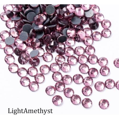 AAAAA Clear AB Crystal Hot Fix Rhinestone Glass Strass Hotfix Iron On Rhinestones For Fabric Garment SS4 SS6 SS10 SS16 SS20 SS30