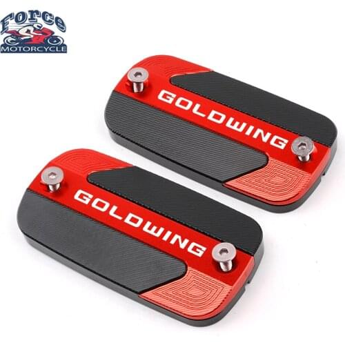 For HONDA Valkyrie Goldwing 1800 1500 VTX 2012-2018 Motorcycle CNC Aluminum Front Brake Reservoir Fluid Tank Oil Cup Cover