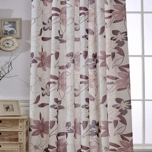 Modern Curtains for Living Dining Room Bedroom AmericanPastoral Style Printed Fabric CurtainTulle Finished Product Customization