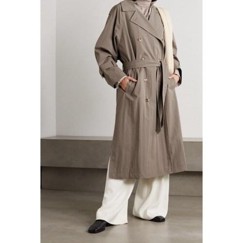 ANGLIU Women's Double Breasted Trench Coats