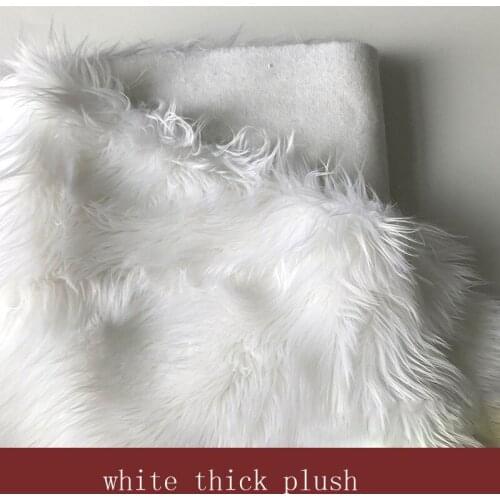 White thick plush spot fashion home textile fabric home textile carpet floor cushion pillow cushion fabric