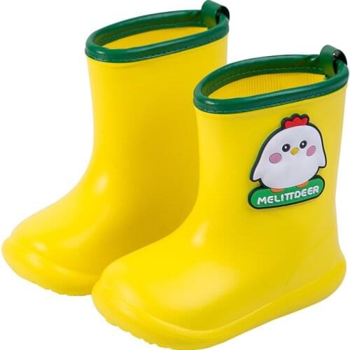 Childrens Shoes PVC Rubber Kids Baby Cartoon Shoes Water Shoes Waterproof Rain Boots Toddler Girl Rainboots SHY002