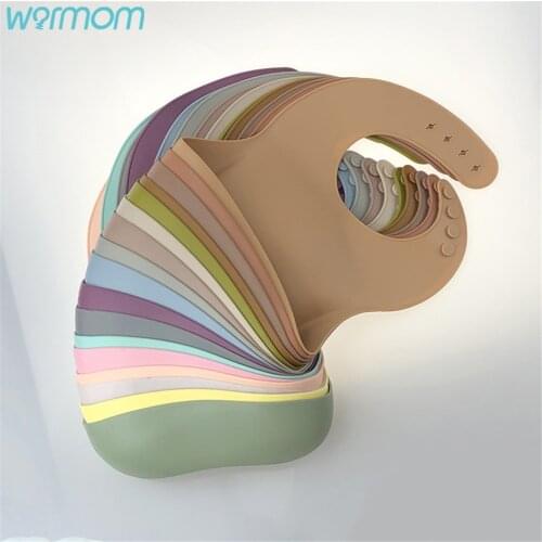 Warmom Baby Stereo Waterproof Bib Childrens Meal Pocket Bib Saliva Pocket Newborn Babys Meal Pocket Silicone Saliva Towel