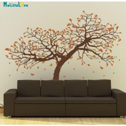 DIY Flourish tree wall decals Room Decor Maple leaf Decal For Baby Room Nursery Removable Vinyl Wallpaper BB602