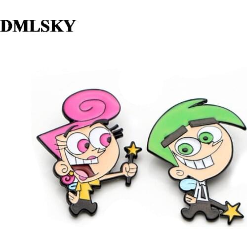 DMLSKY Cartoon anime theme Brooch Cartoon Enamel Pins For Women Men Backpack Pins Personality Kids Pin Charm Jewelry M3584