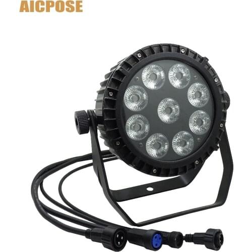 IP65 Waterproof Led Par Light 9*10W RGBW 4in1 Outdoor Waterproof Stage Light 9x10w Big Lens Led Par 64