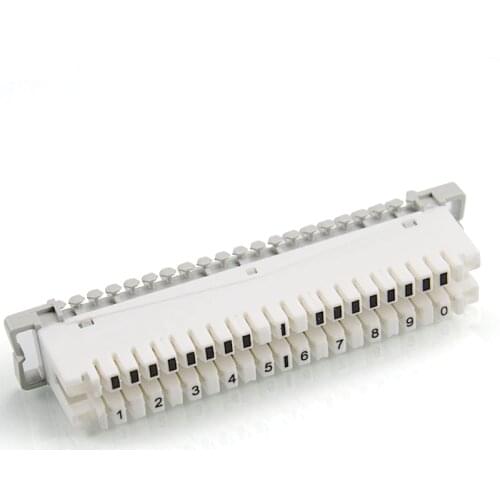 1pc Terminal Block Dual Row 10 Positions White Phone Line Terminal Blocks Used To Join Twisted Pair Telecom Cables