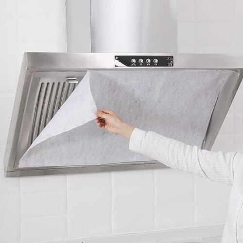 Oil-Proof Sticker Non-woven Anti Oil Cotton Filters Kitchen Oil Filter Paper Range Hood Oil-Absorbing Paper