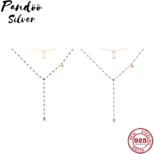 Fashion Charm Sterling Silver Original 1:1 Copy,Sterling Silver Bead Necklace With Pendant Women 2021 Jewelry With Logo