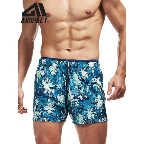 AIMPACT Mens Swim Trunks Quick Dry Running Shorts Vintage Sexy Shorts Lining Linner Double Waistband Beach Surf Board Shorts