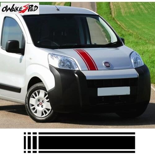 Auto Engine Cover Stripes Decal Car Hood Bonnet Sport Sticker For Fiat Fiorino Auto Body Decor Vinyl Decals Exterior Accessories