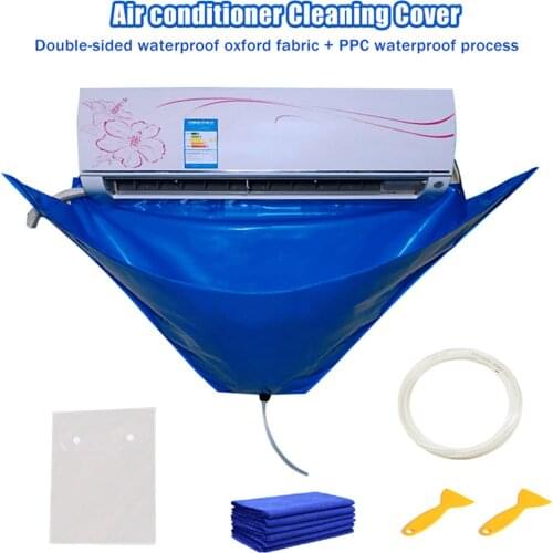 New Air Conditioner Cleaning Cover With Water Pipe Waterproof Dust Protection Cleaning Cover For Air Conditioners Below 1.5P