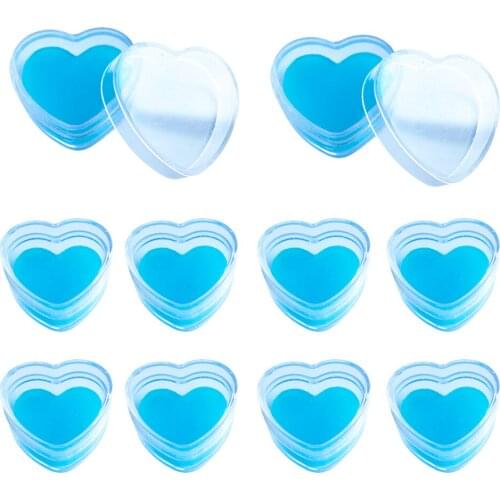 10 Pieces Diamond Painting Wax Organizer Heart Storage Box DIY Diamond Art Wax Holder Case with Glue Clay