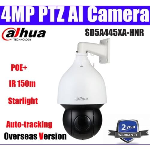 Dahua Original 4mp PTZ AI Camera POE+ SD5A445XA-HNR IR150M IP67 IK10 Starlight Dome Camera DH-SD12203T-GN