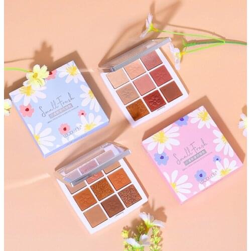 9 Colors Matte Eye Shadow Palette Skin-friendly Natural Waterproof Long Lasting Brighten Easy To Color Eye Shadow TSLM1