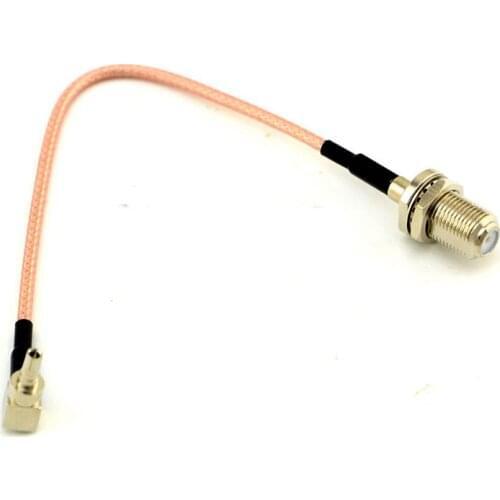10pcs RF adapter RF connector F to CRC9 Cable F Female to CRC9 Rightangle RG316Pigtail 100CM/200CMCable for antenna booster