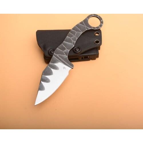 Rose Deer Tactical Survial Self-Defense Straight Knife ABS Handle Fixed Blade Knife for Climbing, Riding, Camping