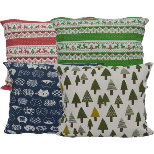 Printed Elk Snowflake Cotton Linen Merry Christmas Cushion Cover Throw Pillowcase Sofa Cushion Case Home wedding Sofa Decoration