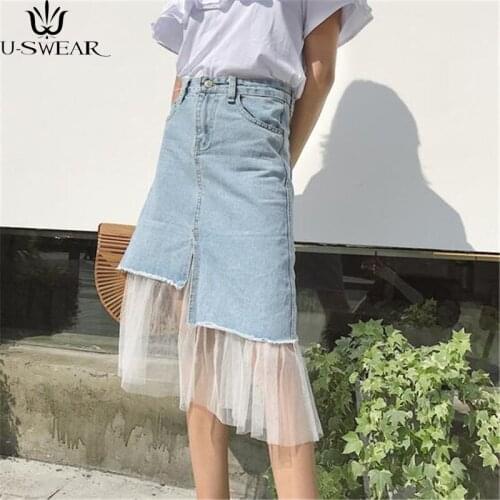 Женские юбки джинсовые U－SWEAR China At AliExpress