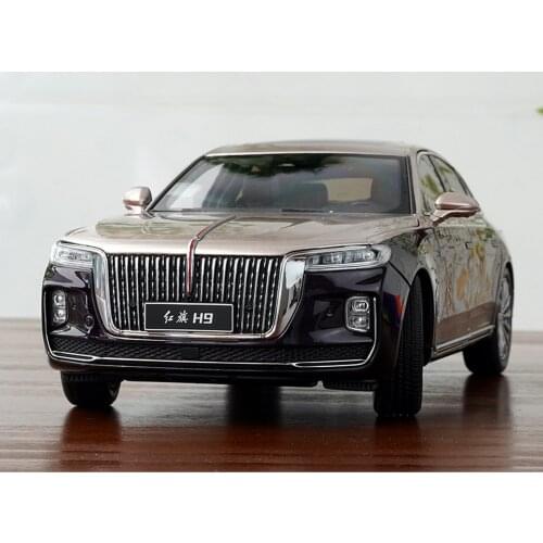 1/18 Scale HongQi Red Flag H9 Purple/Gold Diecast Car Model No Base version