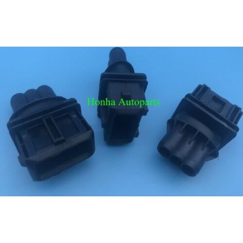 10sets/lot Tyco/Amp 3 Pin/Way Junior Power Timer (JPT) MAP Sensor Plug Housing Automotive Connector With Rubber Boot 1-962581-1