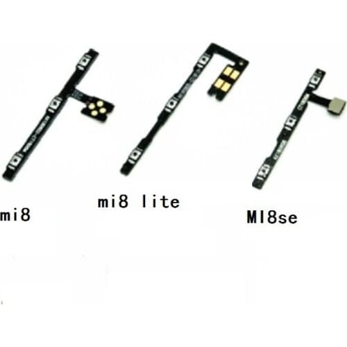 10pcs For Xiaomi 8 Mi8 Lite Mi 8se mi9 cc9 mi10 mi11 pro Power On Off Volume Switch Side Button Key Flex Cable Replacement Parts