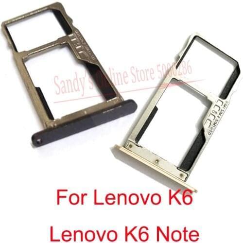 10 PCS New Top Quality Sim Card Tray Holder For Lenovo K6 K33A48 K6 Note K53A48 SIM Tray Card Reader Holder Slot Adapter
