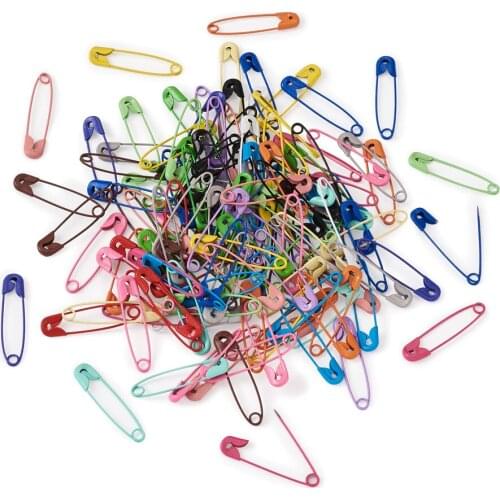 180pcs/set 18 colors Iron Safety Pins Mixed Color DIY Jewelry Making Findings Brooch Pins 30x7x2mm; Pin: 0.7mm